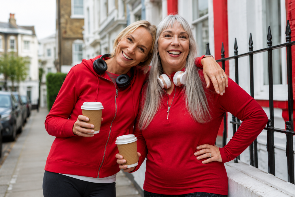 Confident midlife woman learning about lichen sclerosus and vulvar health